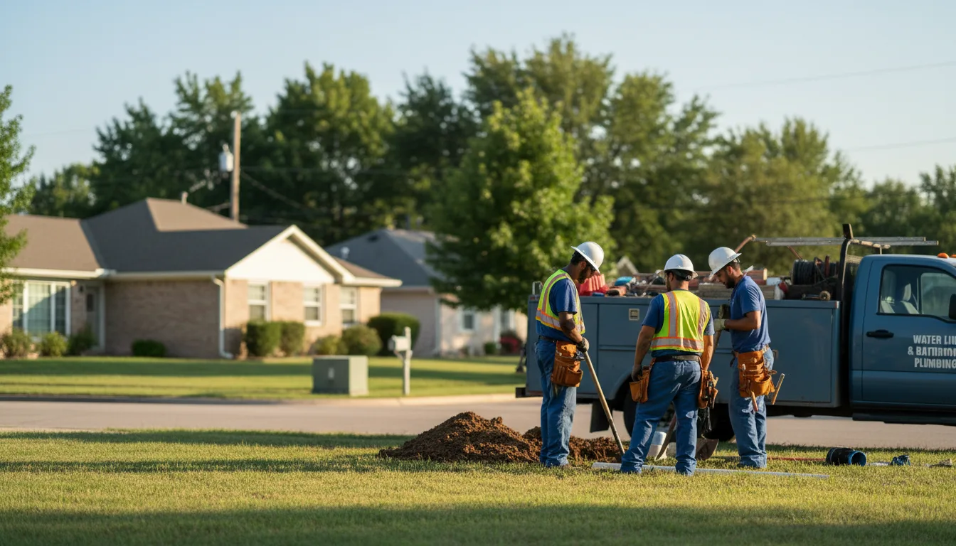Residential water line and bathroom plumbing service in Trumbauersville, PA